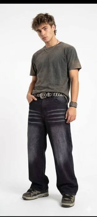 Jean Baggy Pantalon Ancho Denim Moda 2000's Hombre Y2k Mayoristas Hotsale