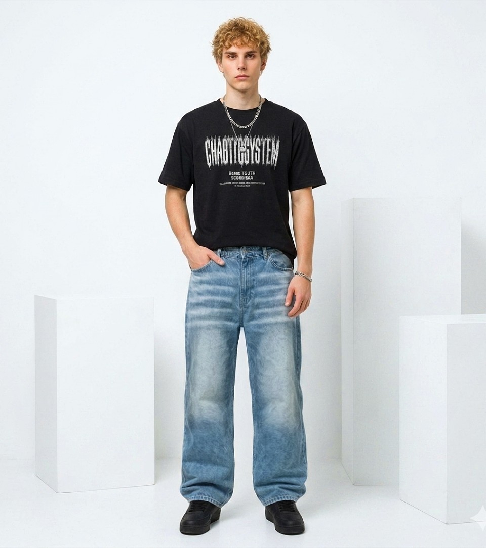 Jean Baggy Pantalon Ancho Denim Moda 2000's Hombre Y2k Mayoristas Hotsale - Imagen 8