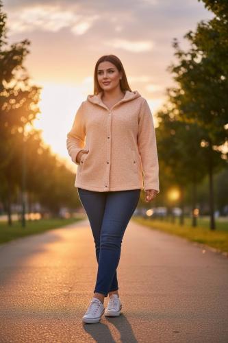 Campera Jazmin de Paño Boucle con Broches - Miniatura 4