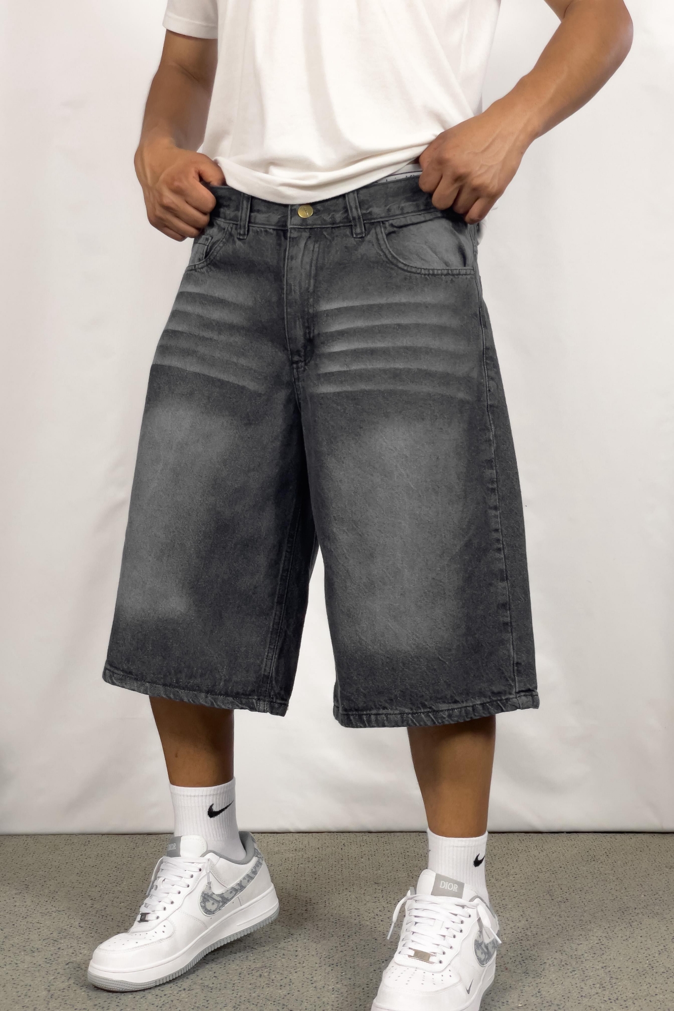 Bermuda Baggy Gris Loc Big - Imagen 2