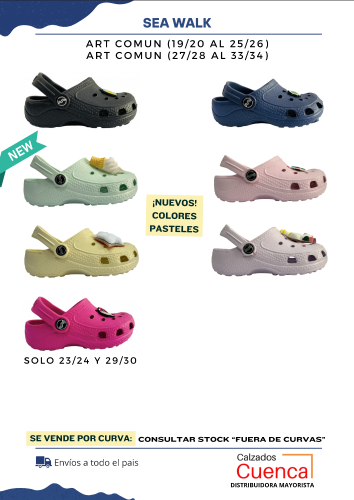Sueco Goma Eva Tipo Crocs Sea Walk Clasico (19/20 al 33/34) - Miniatura 1