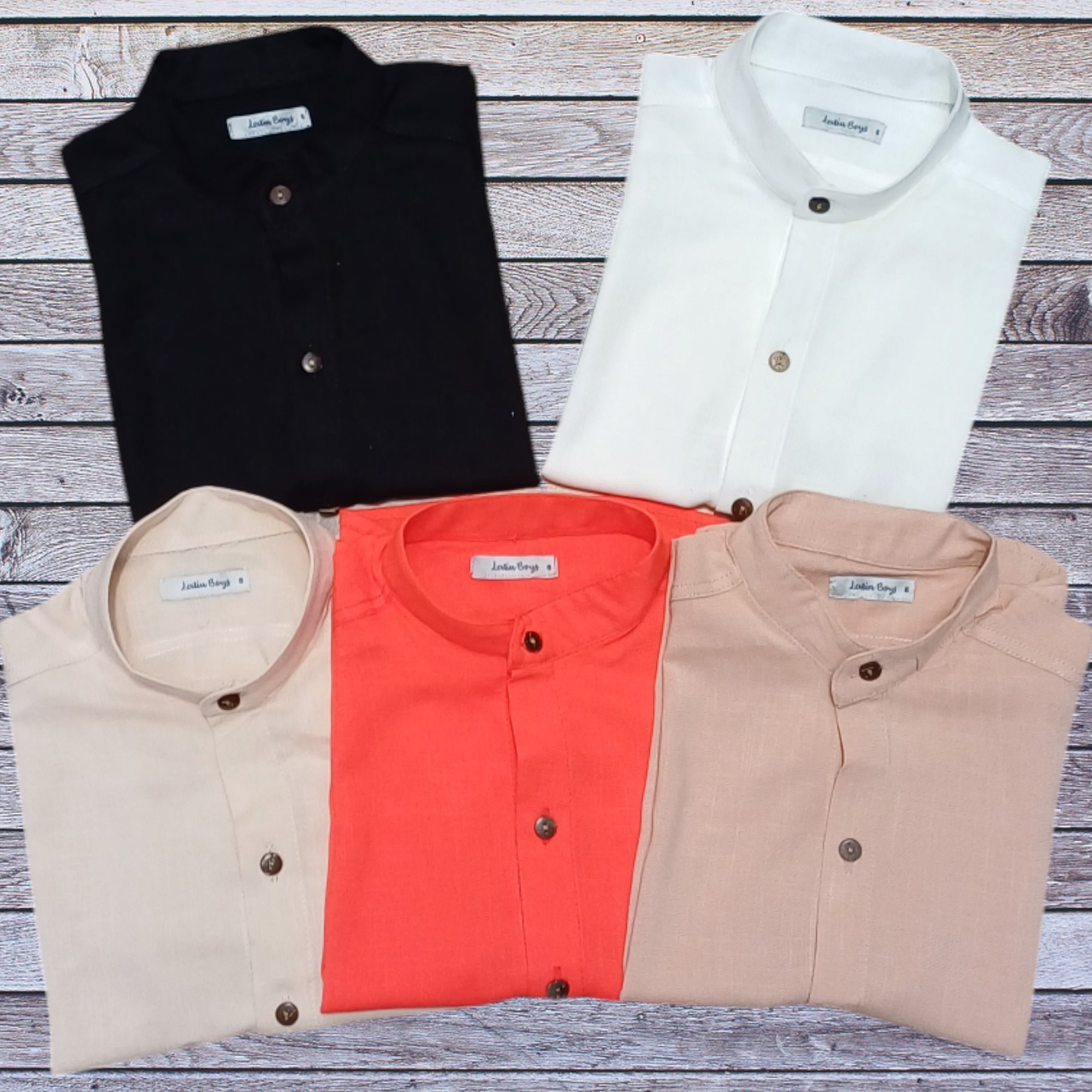 Camisa de Niño Cuello Mao - Imagen 2