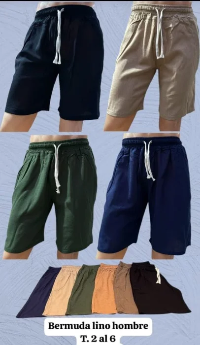 Bermudas Lino Hombres