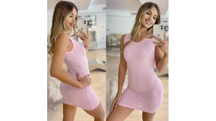 Vestido Corto Musculosa Cuello Redondo Morley