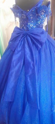 Vestido de 15 Azul Francia - Miniatura 2
