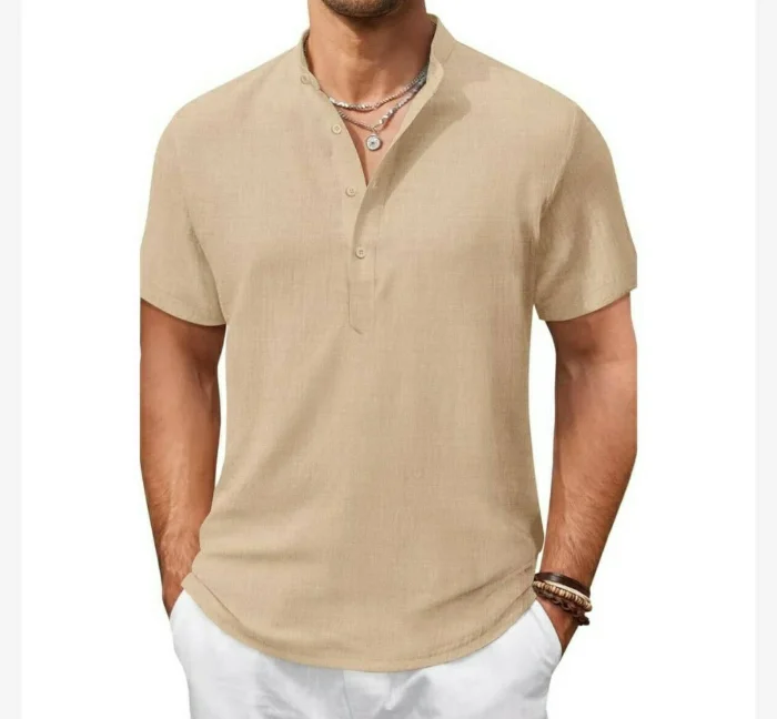 Camisola Twill Cuello Mao