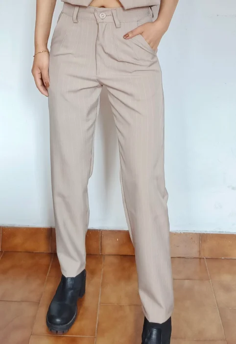 Pantalon Sastrero  Clásico Recto ( Punto Roma)