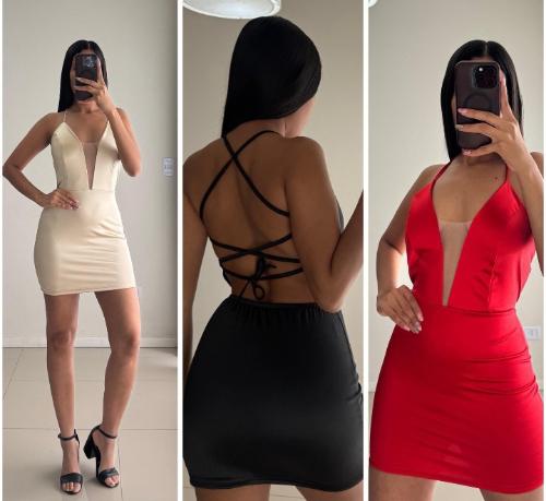 Vestido de Fiesta Saten con Tull