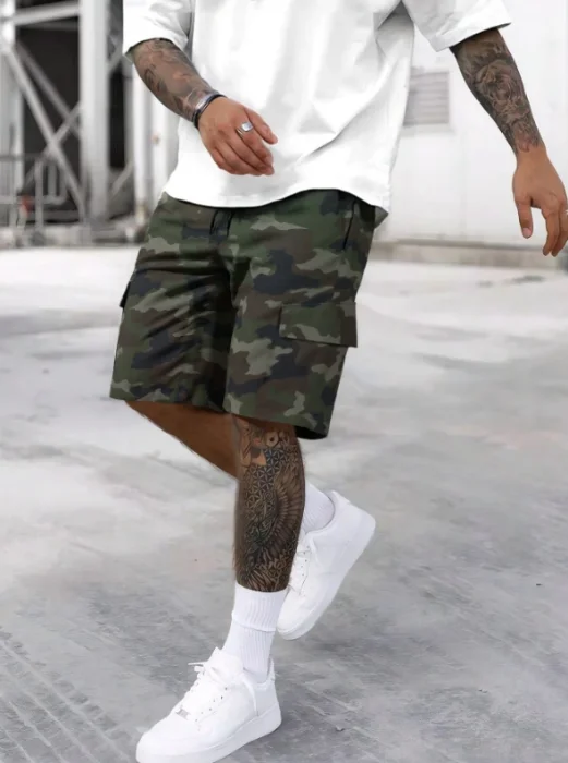 Bermuda Camuflada Cargo Elastizada