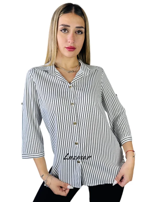 Camisas Rayadas Manga 3/4