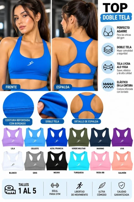 Top de Laycra (doble Tela o Embolsado )