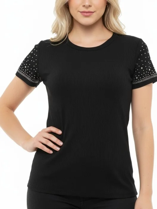 Remeras con Brillos en la Manga