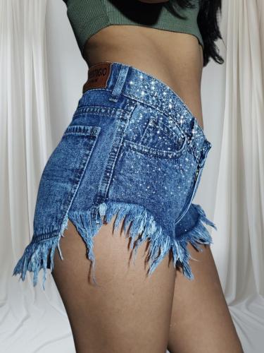 Short Deflecado con Brillo  Tiro Medio
