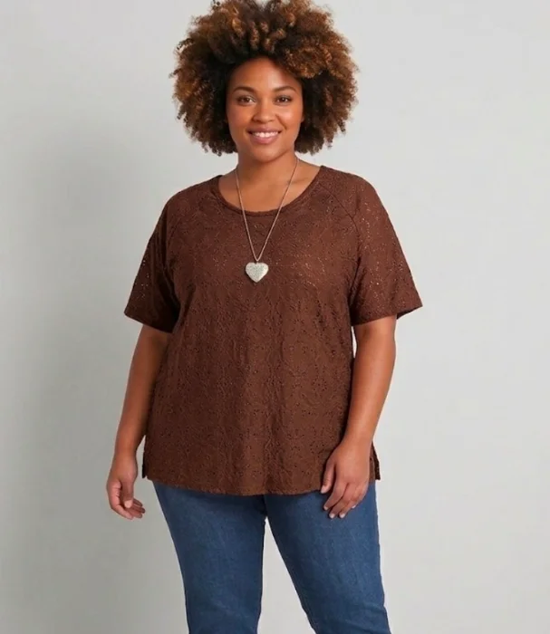 Remera Xxxl Broderí Gotita