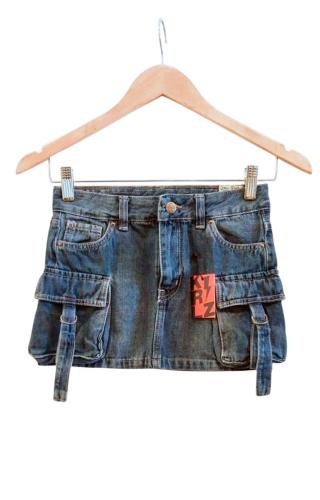 Pollera de Jeans Cargo Teens Adolecente