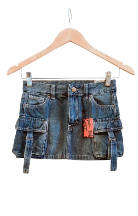 Pollera de Jeans Cargo Teens Adolecente