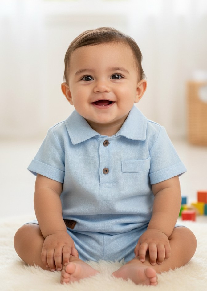 Conjunto de Lino Bebe con Chomba 2 al 6 - Imagen 2