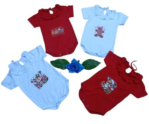 Bodys de Navidad Tela Jersey Algodón Premium