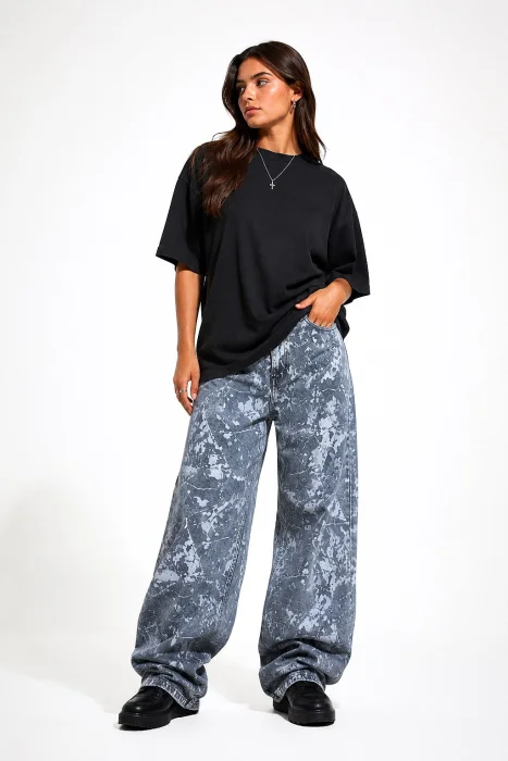 Jean Baggy Unisex Diseño Pantalon Ancho Denim Mujer Y2k 2000's Dama Hotsale Mayorista