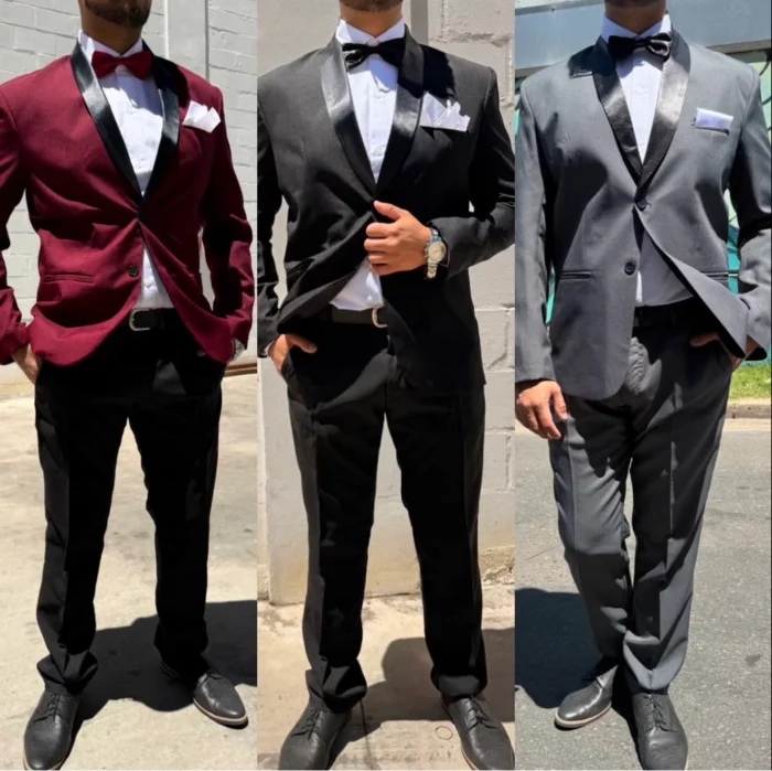 Traje Smoking de Hombre Cuello Francés 2 Piezas