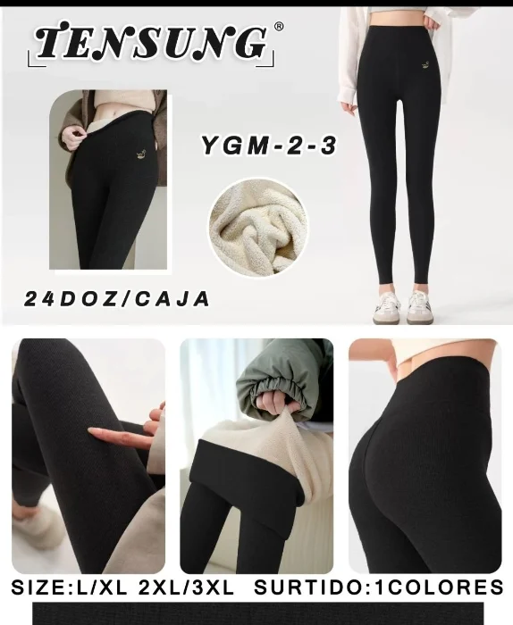 Calzas  con Peluche Tensung Negra