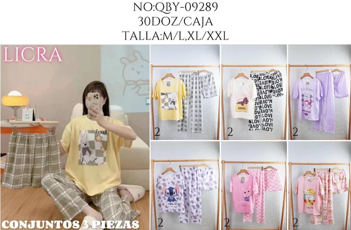 Pijamas 3 Piezas $80.000