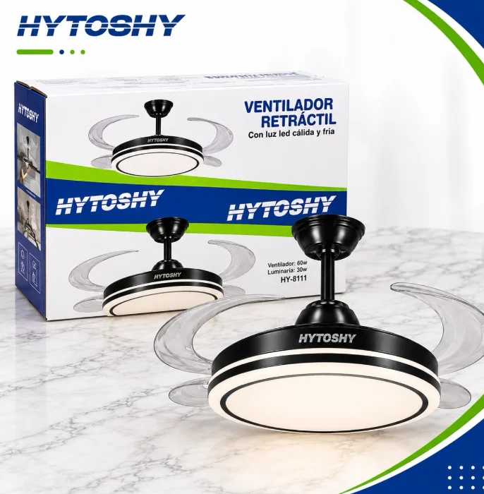 Ventilador Retráctil con Luz Led