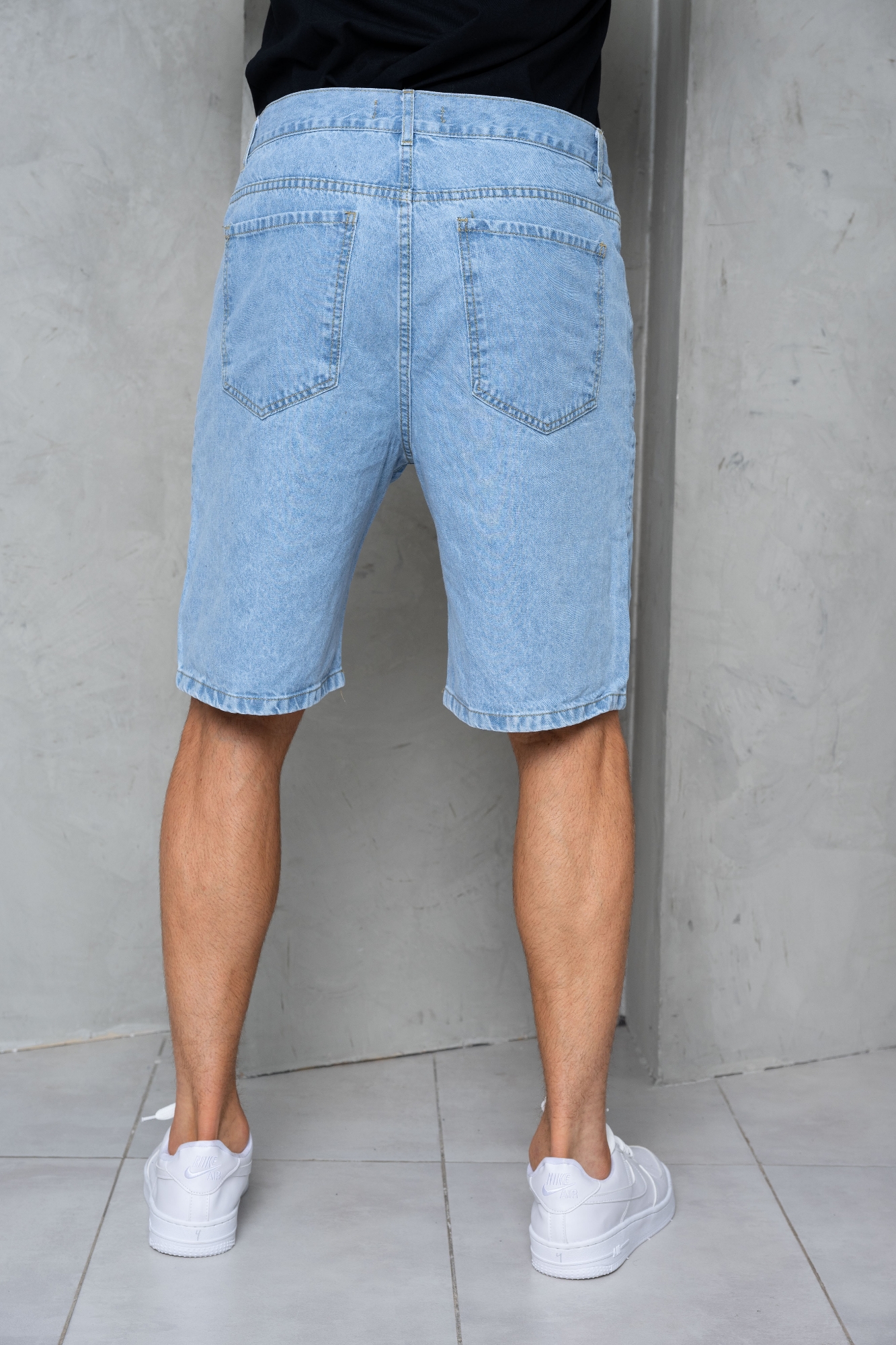 Bermudas Jeans Clasicas Celeste - Imagen 3