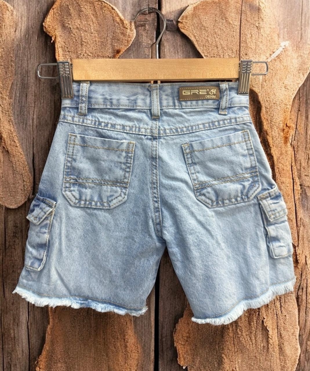 Bermuda Baggy Cargo Niño Celeste - Imagen 2
