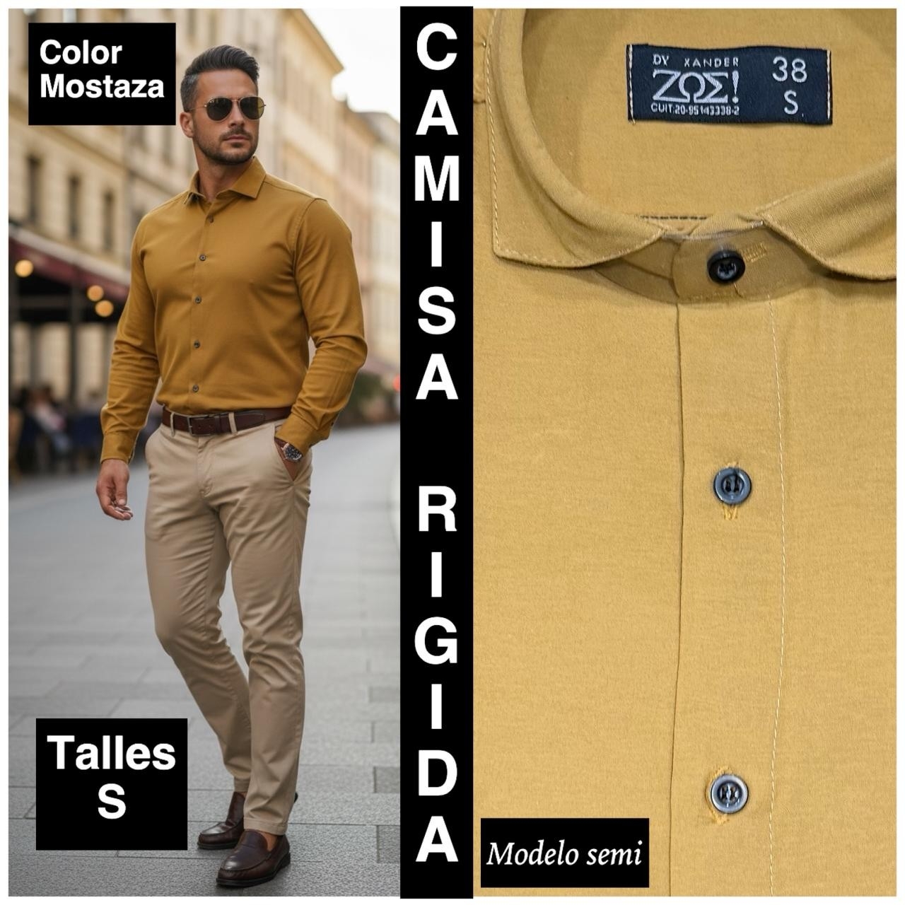 Camisas Lisas Rigidas  Modelo  Semi - Imagen 5