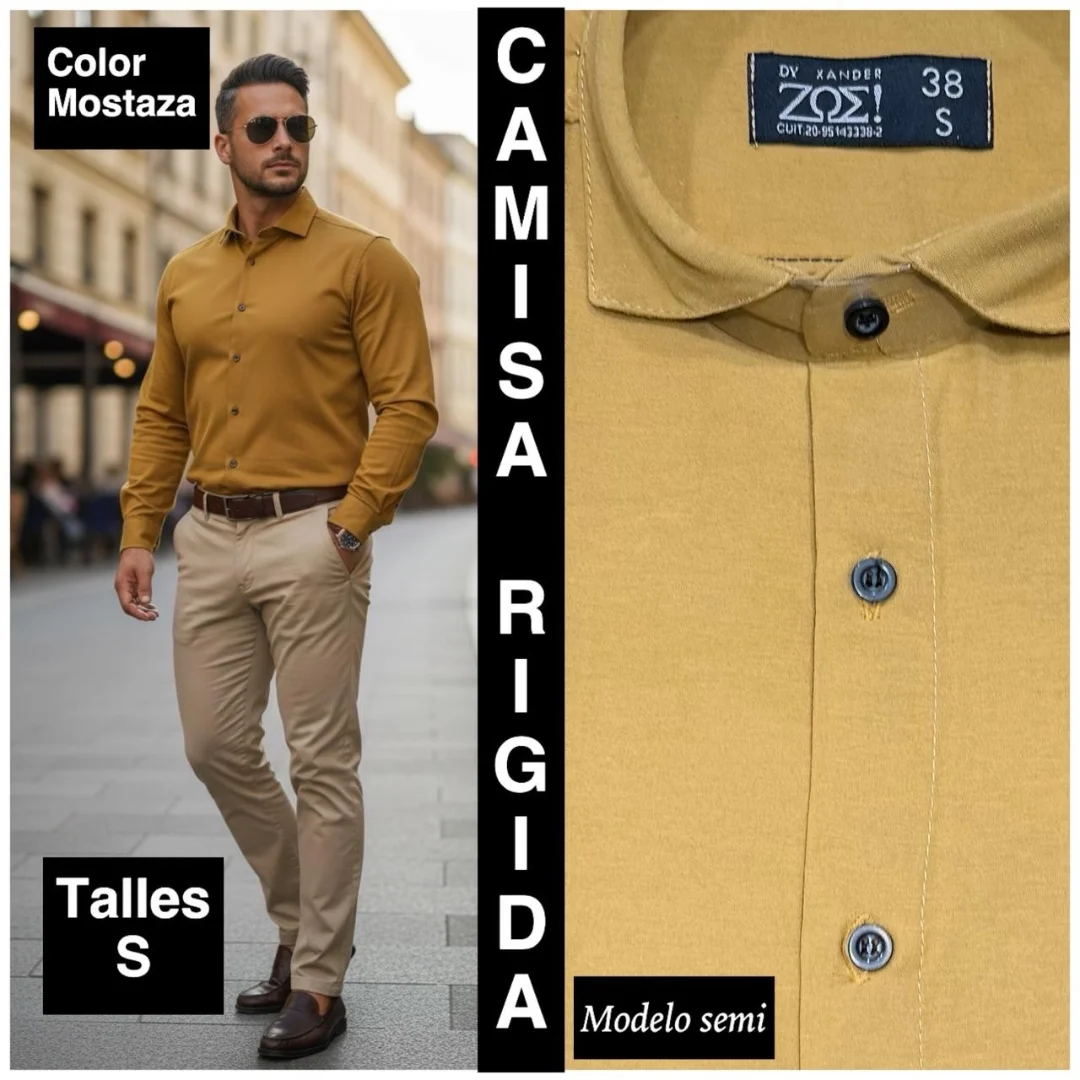 Camisas Lisas Rigidas Modelo Semi - Imagen 5