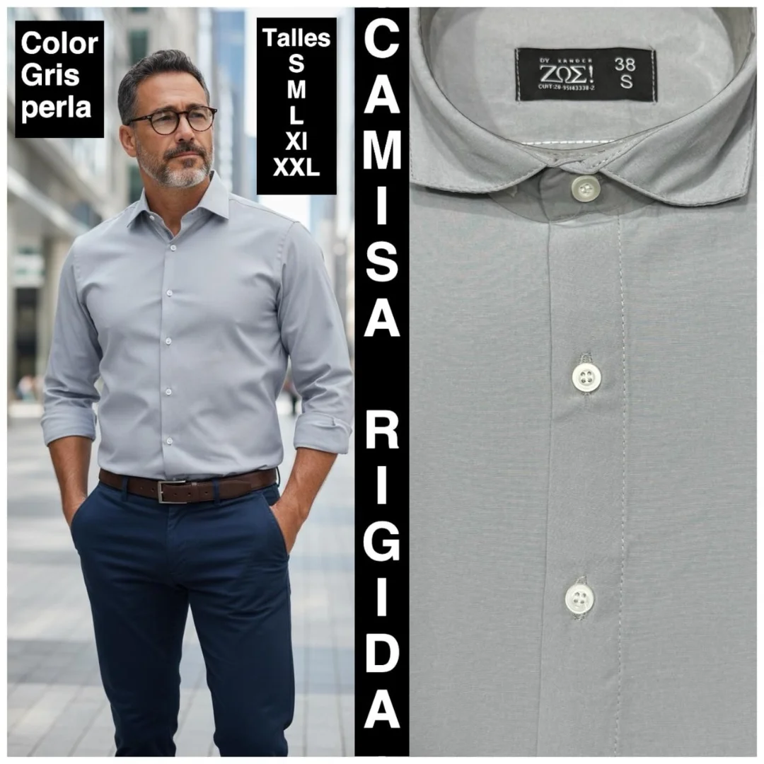 Camisas Lisas Rigidas Modelo Semi - Imagen 8