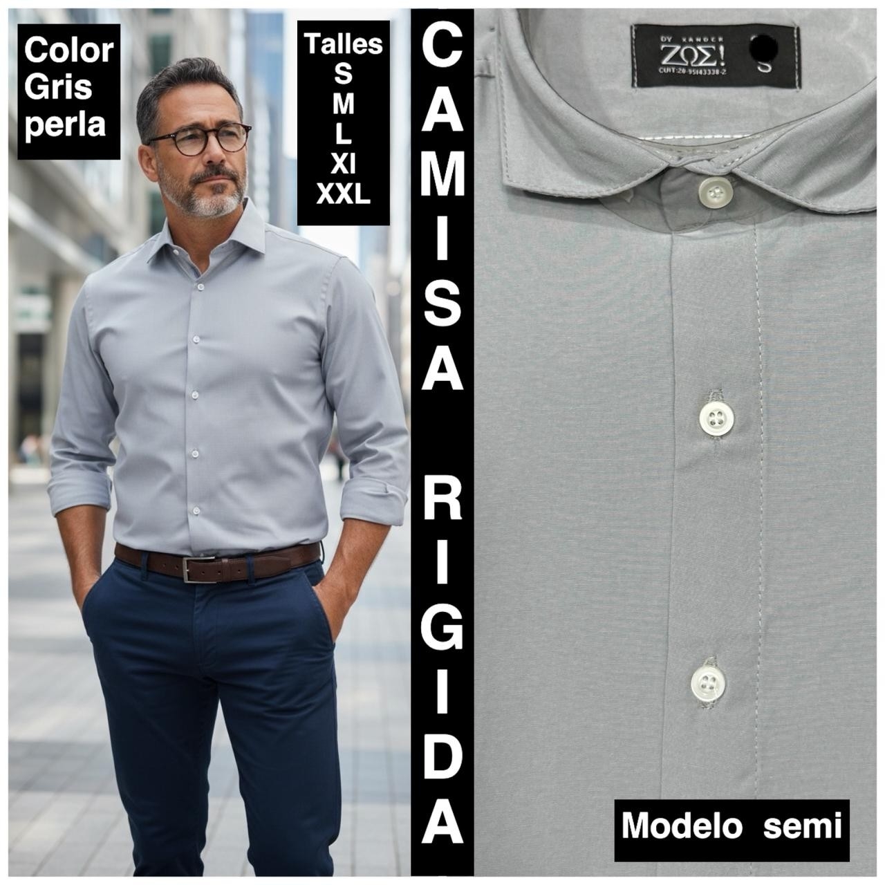 Camisas Lisas Rigidas  Modelo Semi - Imagen 2