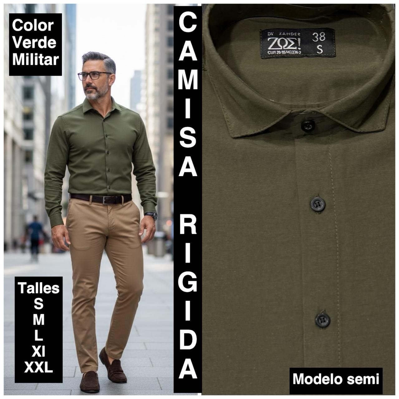 Camisas Lisas Rigidas  Modelo Semi - Imagen 6