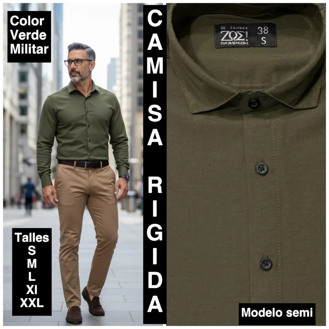 Camisas Lisas Rigidas Modelo Semi - Imagen 6