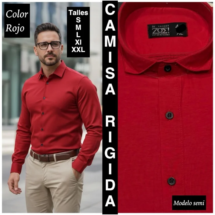 Camisas Lisas Rigidas  Modelo Semi