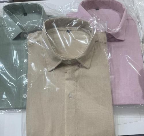 Camisa Lino Cuello Italiano - Miniatura 3