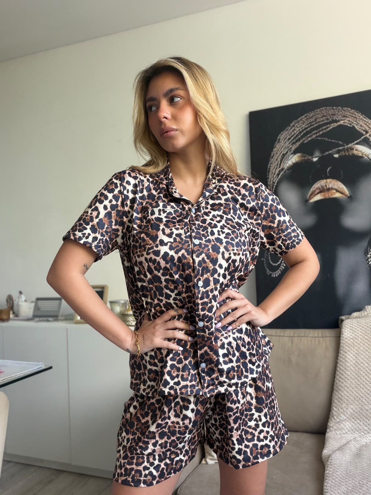 Pijamas Camisa Shorts - Imagen 4