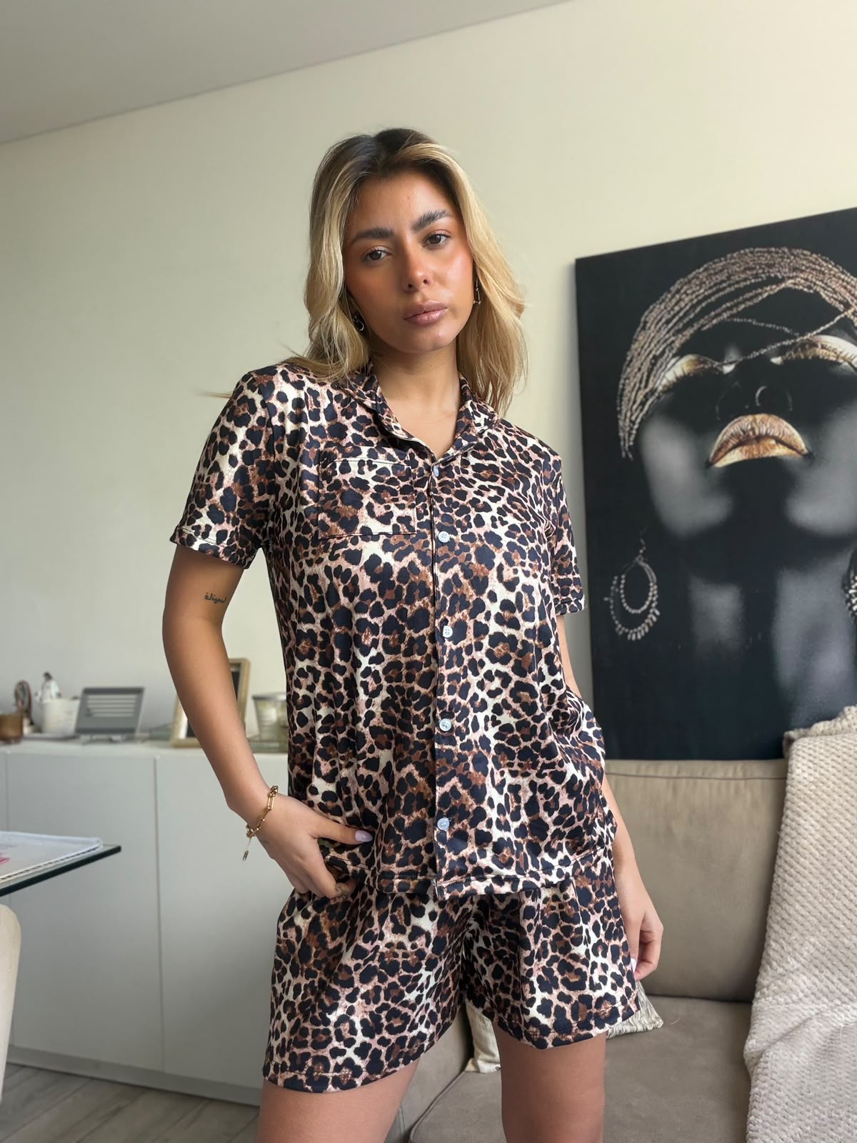 Pijamas Camisa Shorts - Imagen 8