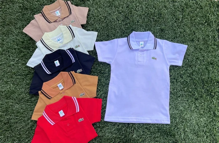 Chombas Lct de Niño Algodón Peinado Premium