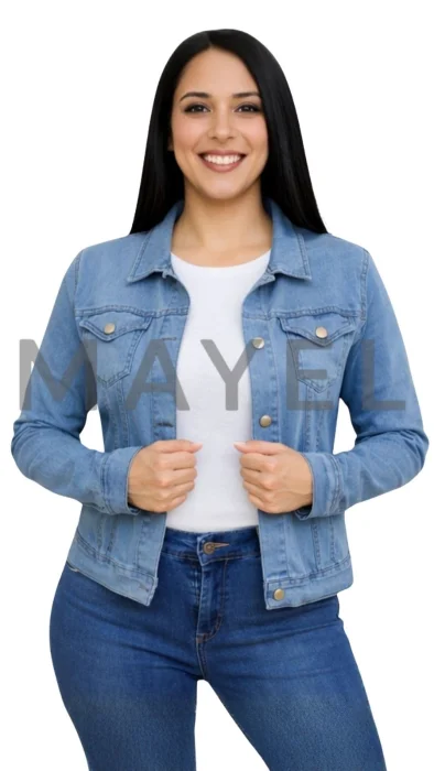 Campera Celeste Elastizado