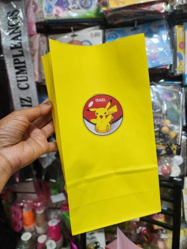 Bolsas de Papel Madera de Colores a Su Elección para  Personalizar con Stiker - Miniatura 3