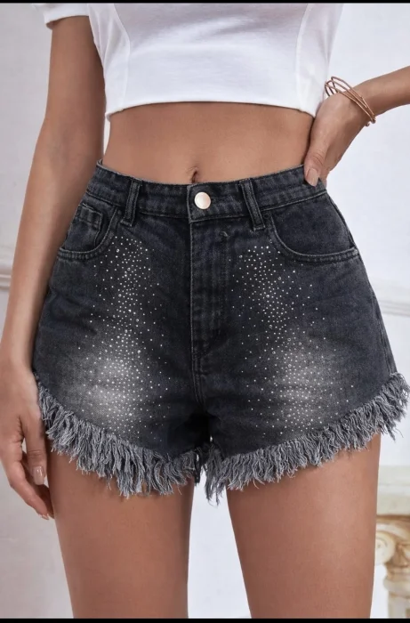 Shorts Playero de Dama con Strass