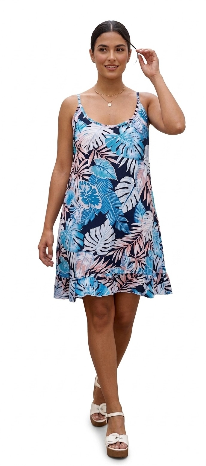 Vestido Corto Tipo Musculosas. - Imagen 3