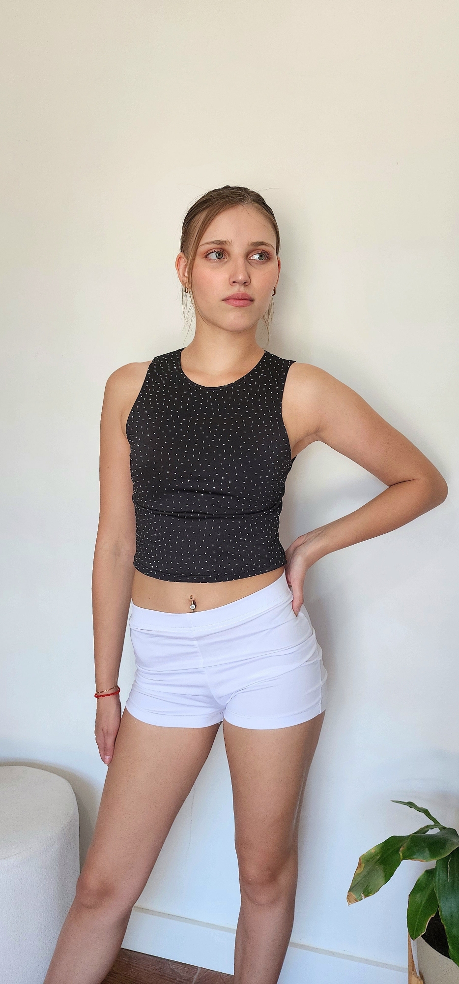 Top Cuello Redondo C-stras - Imagen 2