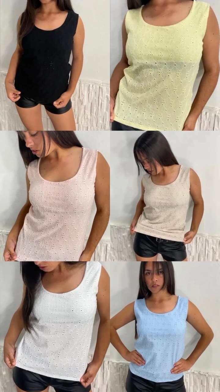 Musculosa de Broderie - Imagen 2