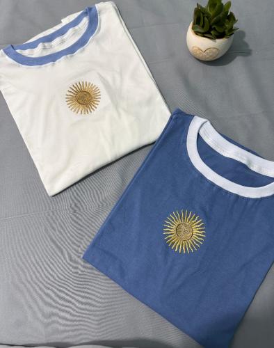 Remera Oversize Sol de Mayo Bordada