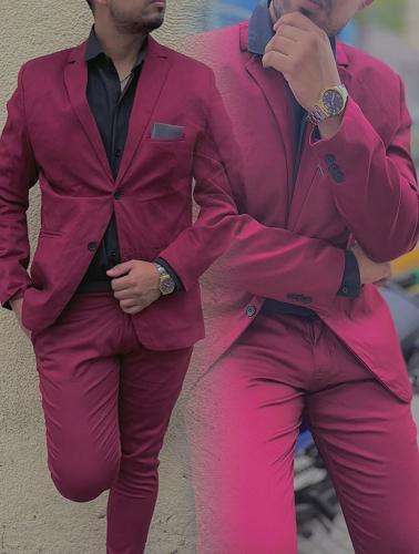 Traje de Gabardina Cotton Saten de Hombre - Miniatura 3