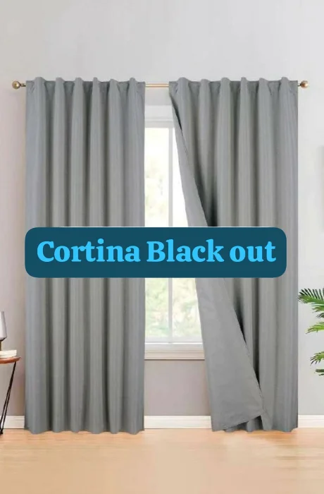 Cortina Black Out Largas 2paños