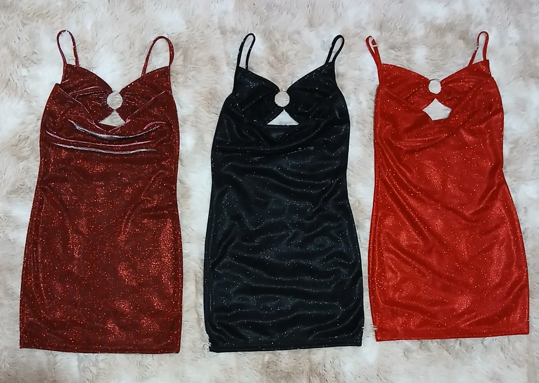 Vestidos de Fiesta con con Argolla, Brilloso y sin Brillo.. - Imagen 2
